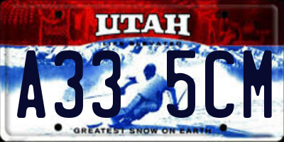 UT license plate A335CM