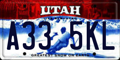 UT license plate A335KL