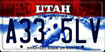 UT license plate A335LV