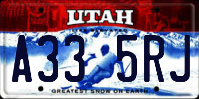 UT license plate A335RJ