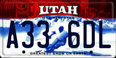 UT license plate A336DL