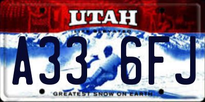 UT license plate A336FJ