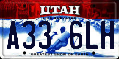UT license plate A336LH