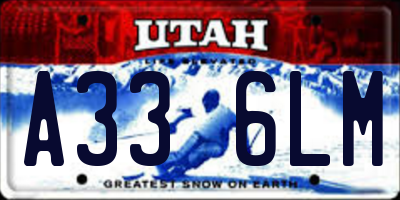 UT license plate A336LM