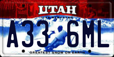 UT license plate A336ML