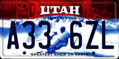 UT license plate A336ZL