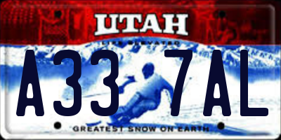 UT license plate A337AL