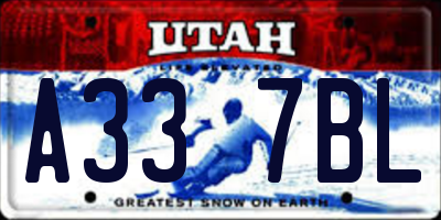 UT license plate A337BL