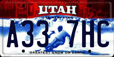 UT license plate A337HC