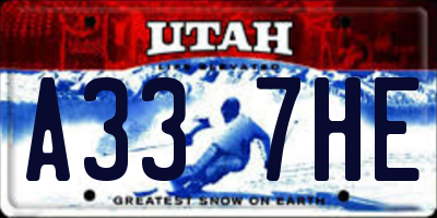 UT license plate A337HE