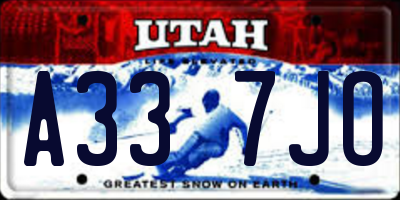 UT license plate A337JO