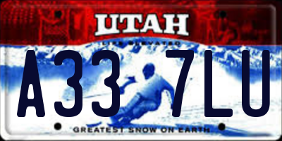 UT license plate A337LU