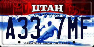 UT license plate A337MF