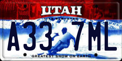 UT license plate A337ML