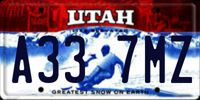 UT license plate A337MZ