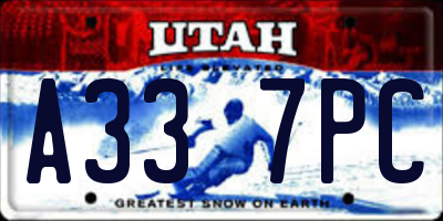 UT license plate A337PC
