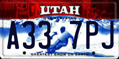 UT license plate A337PJ