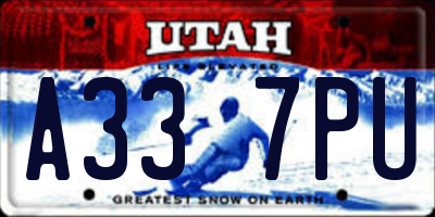 UT license plate A337PU