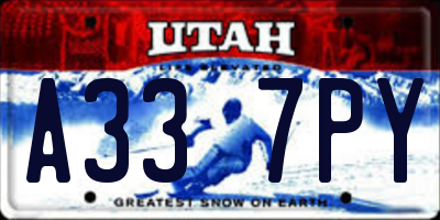 UT license plate A337PY