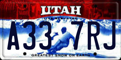 UT license plate A337RJ