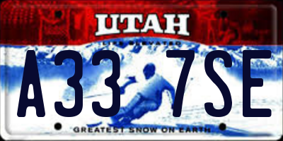 UT license plate A337SE