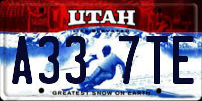 UT license plate A337TE