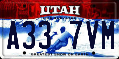 UT license plate A337VM