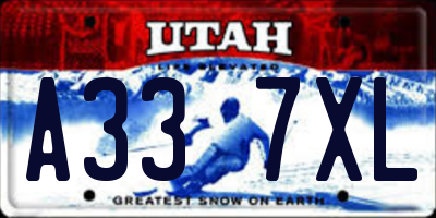 UT license plate A337XL