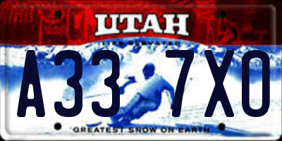 UT license plate A337XO