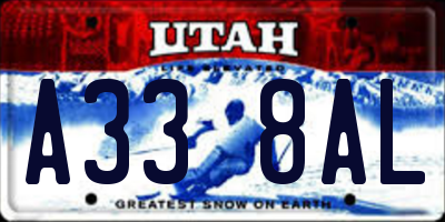 UT license plate A338AL