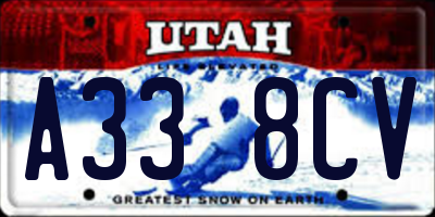UT license plate A338CV