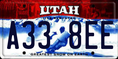 UT license plate A338EE