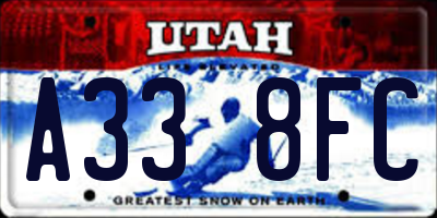 UT license plate A338FC