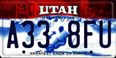 UT license plate A338FU