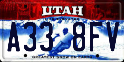UT license plate A338FV