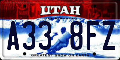 UT license plate A338FZ