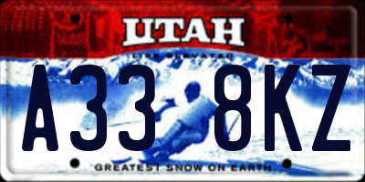 UT license plate A338KZ