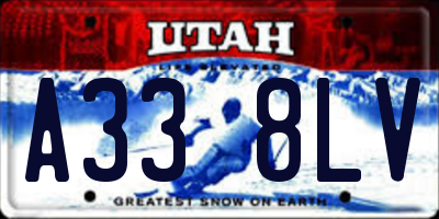 UT license plate A338LV