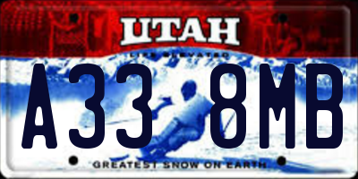 UT license plate A338MB