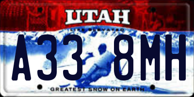 UT license plate A338MH