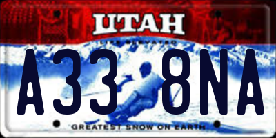 UT license plate A338NA