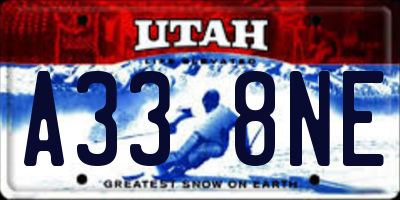 UT license plate A338NE