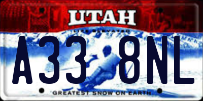 UT license plate A338NL
