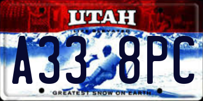 UT license plate A338PC