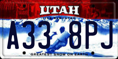 UT license plate A338PJ