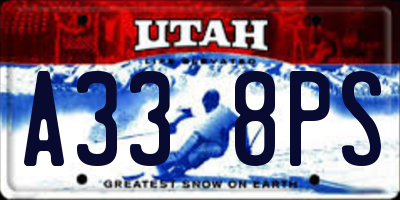 UT license plate A338PS