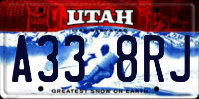 UT license plate A338RJ