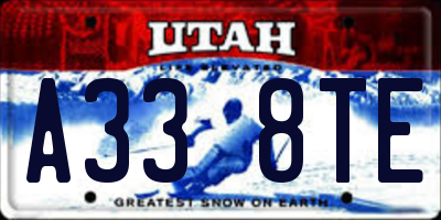 UT license plate A338TE