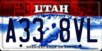 UT license plate A338VL