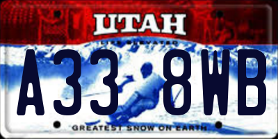 UT license plate A338WB